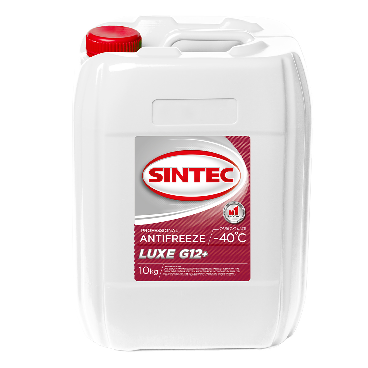 Антифриз Sintec Antifreeze LUXE G12+ (-40), красно-оранжевый, 10кг в Казани  купить по выгодной цене в магазине АвтоМир