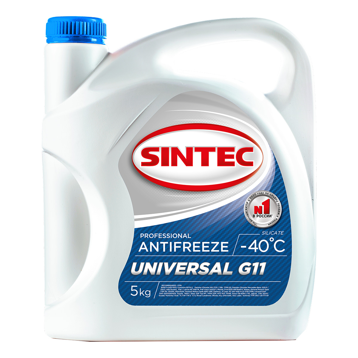 Антифриз Sintec Antifreeze Universal G11 (-40), синий, 5кг в Казани купить  по выгодной цене в магазине АвтоМир