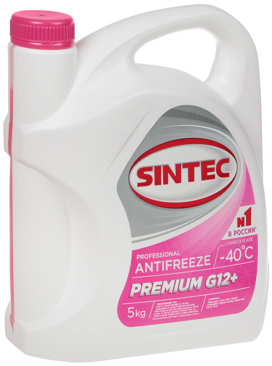 Антифриз Sintec Antifreeze Premium G12+ (-40), красный, 5кг в Казани купить  по выгодной цене в магазине АвтоМир